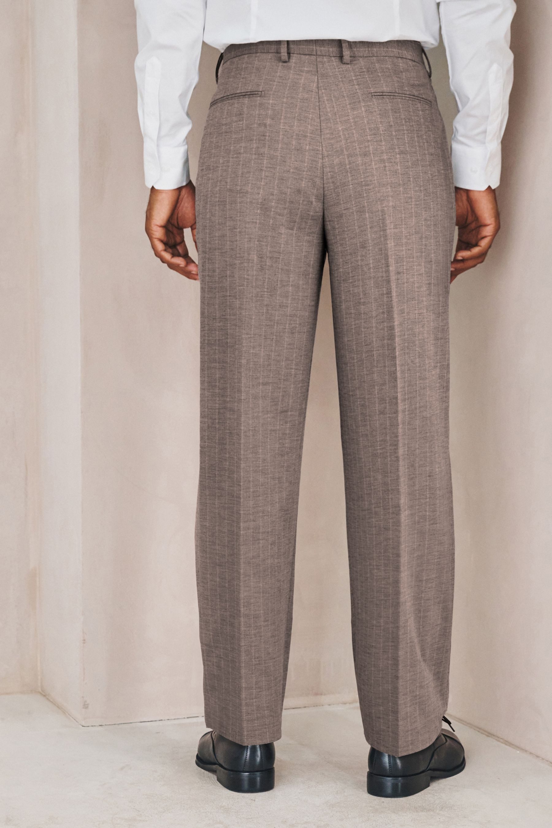 Next Anzughose Loose Fit Hose mit Streifen (1-tlg)