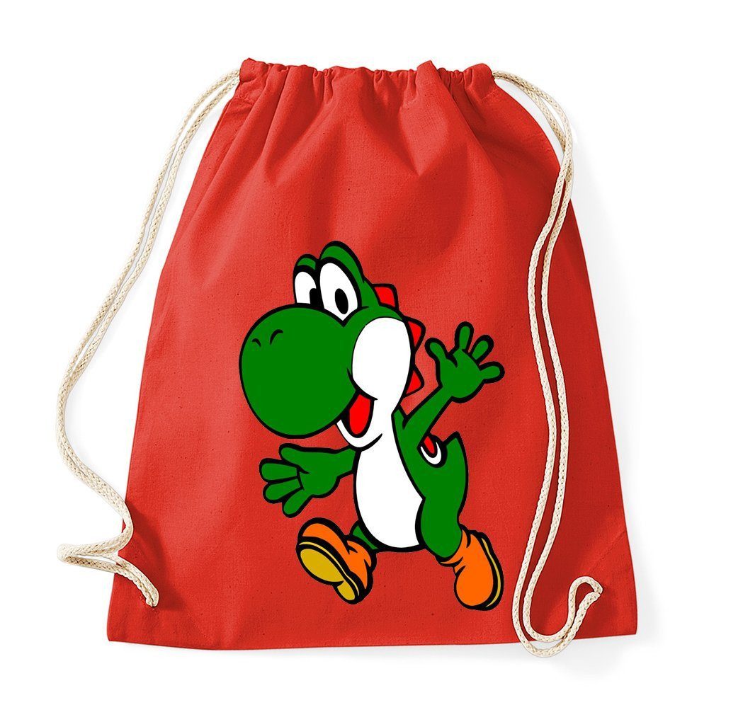 Youth Designz Turnbeutel Yoshi Baumwoll Tasche Turnbeutel, mit Trendigem Frontdruck