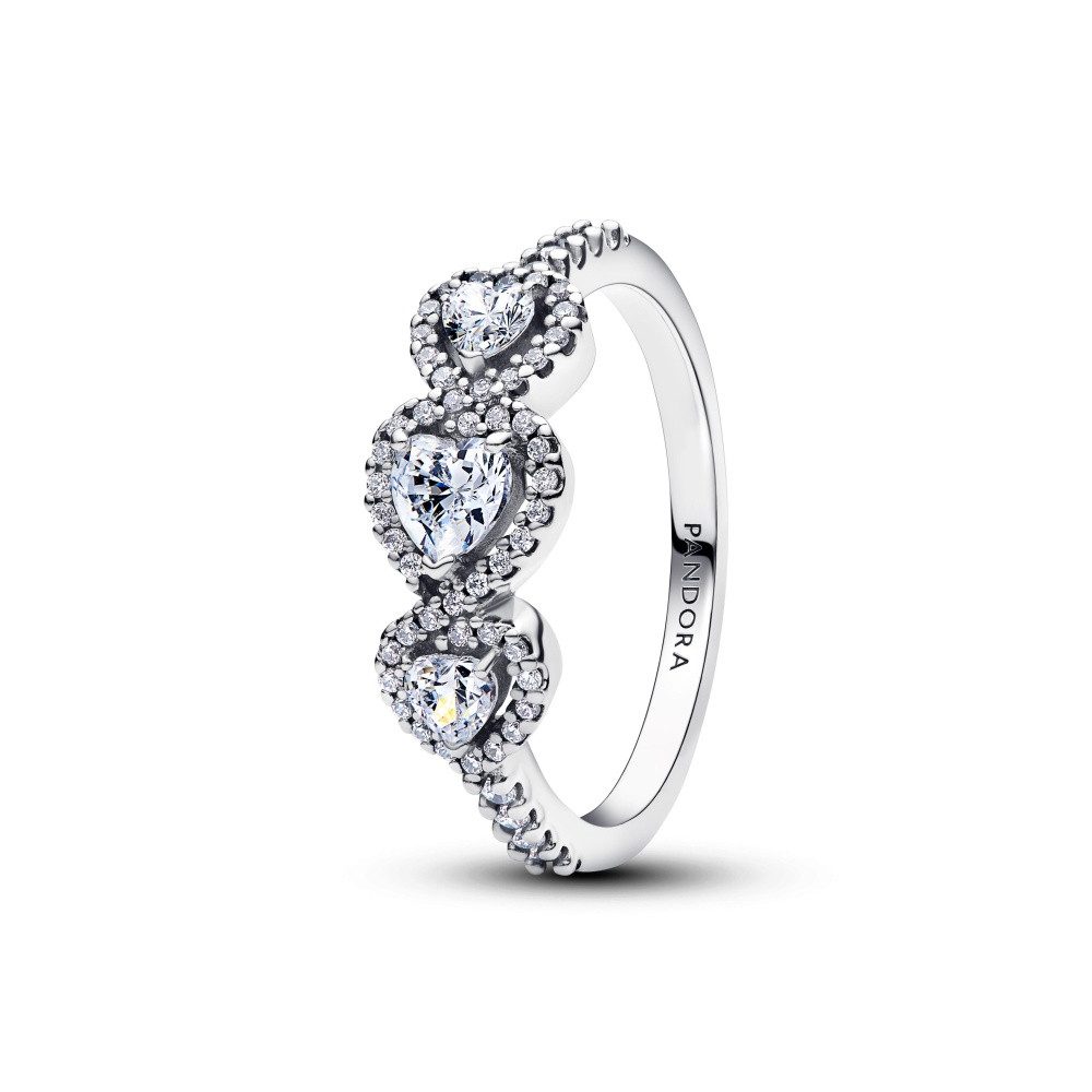 Pandora Fingerring Pandora Timeless Herz-Trilogie Ring 194413C01-56 (1-tlg)