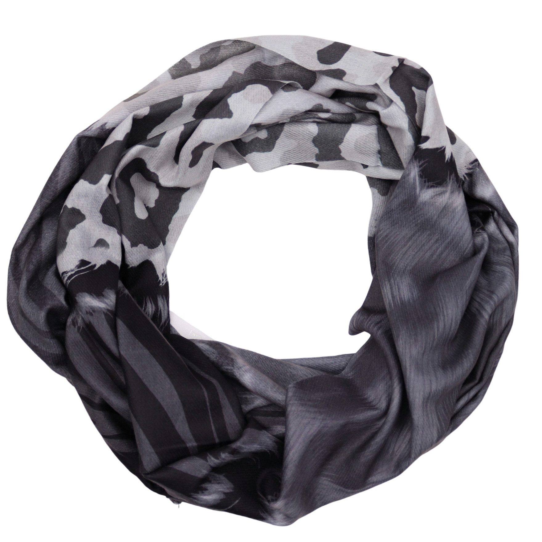 MIRROSI Loop Damen Schal mit Leo Streifen -Muster Weich aus 100% Viskose, ( günstig online kaufen