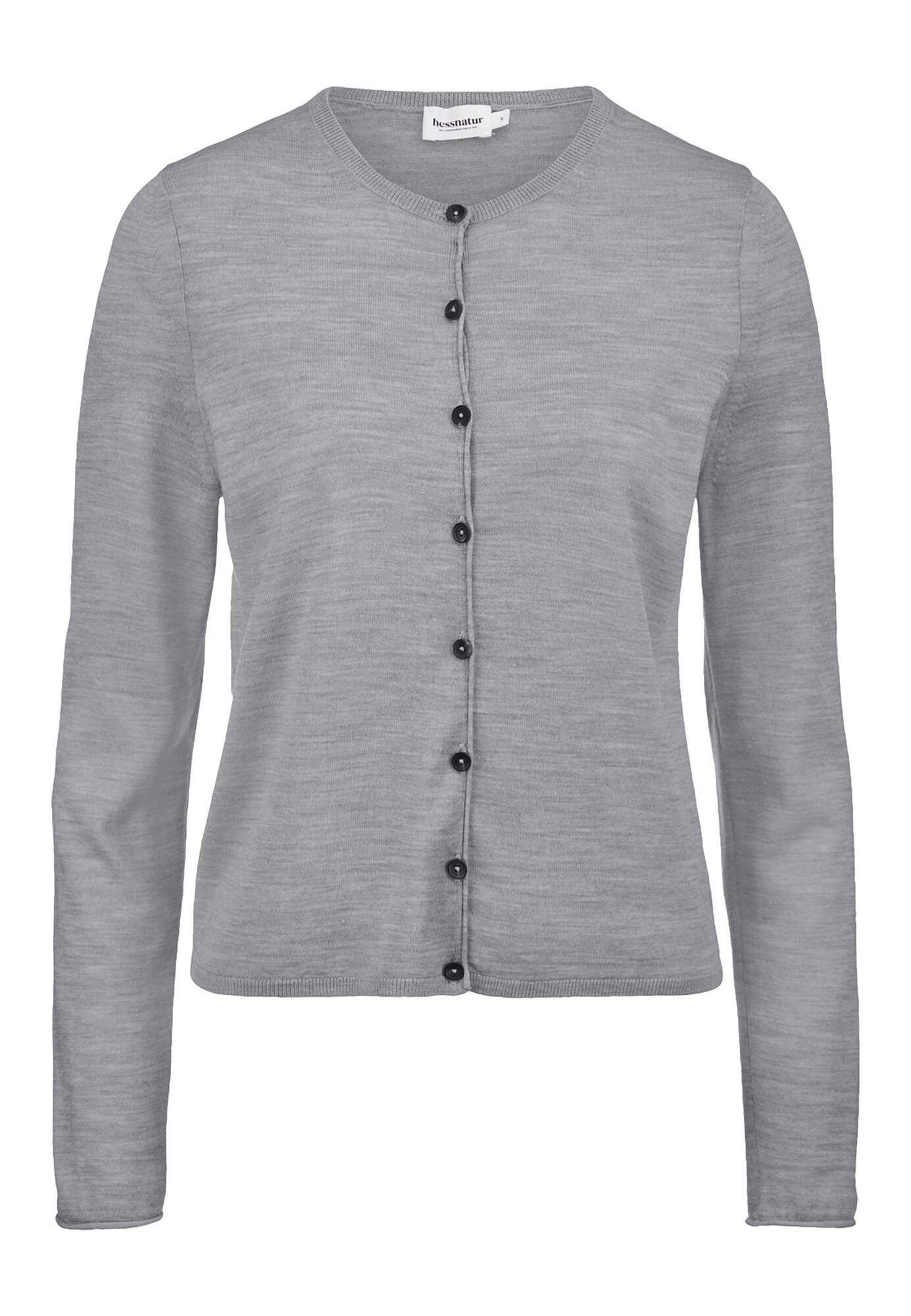 Hessnatur Strickjacke Regular aus reiner Bio-Merinowolle (1-tlg)