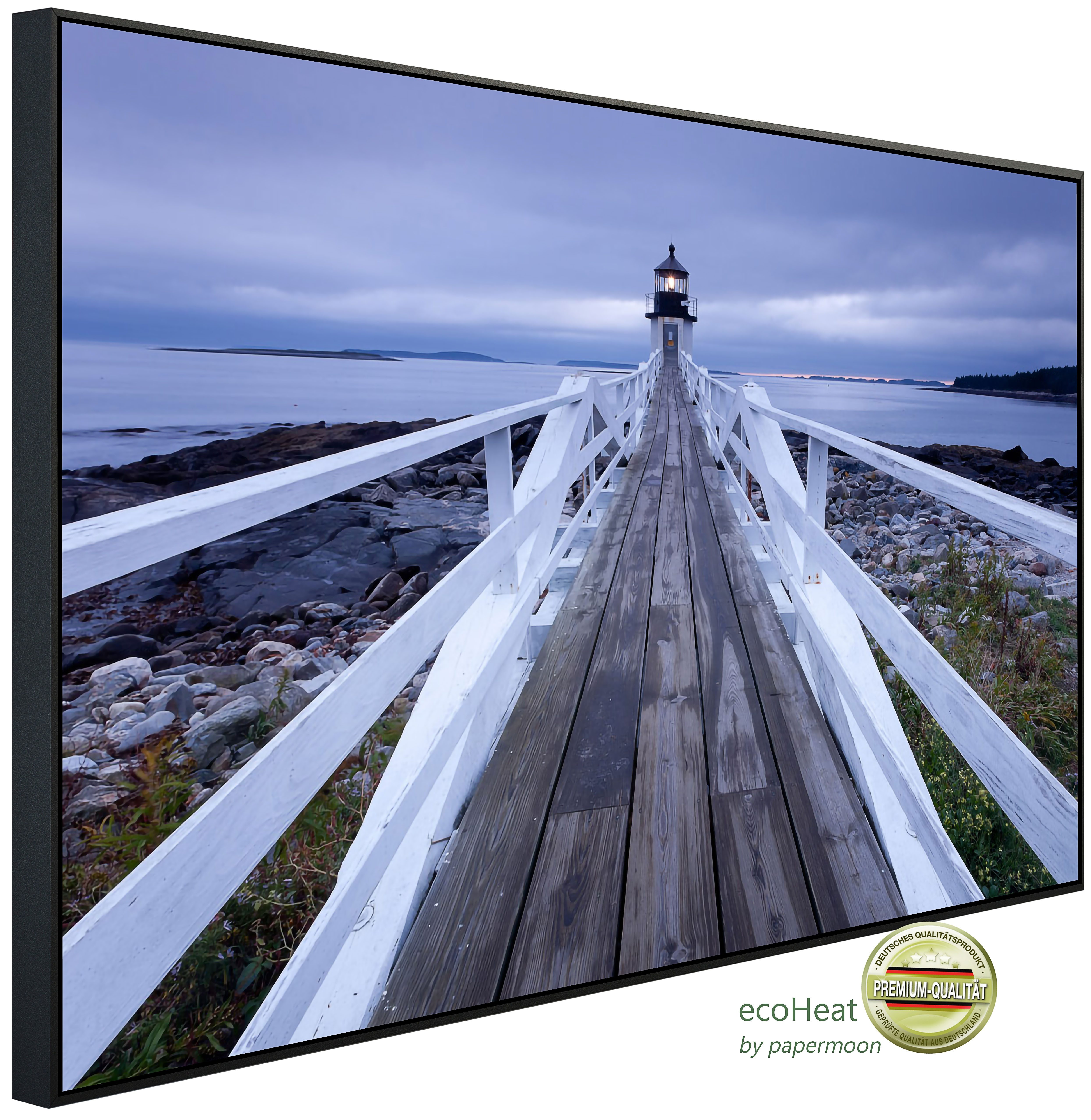 Papermoon Infrarotheizung INFRAROT-BILD-HEIZUNG, Marshall Point Leuchtturm, TÜV-Rheinland/GS zertifiziert, angenehme Strahlungswärme