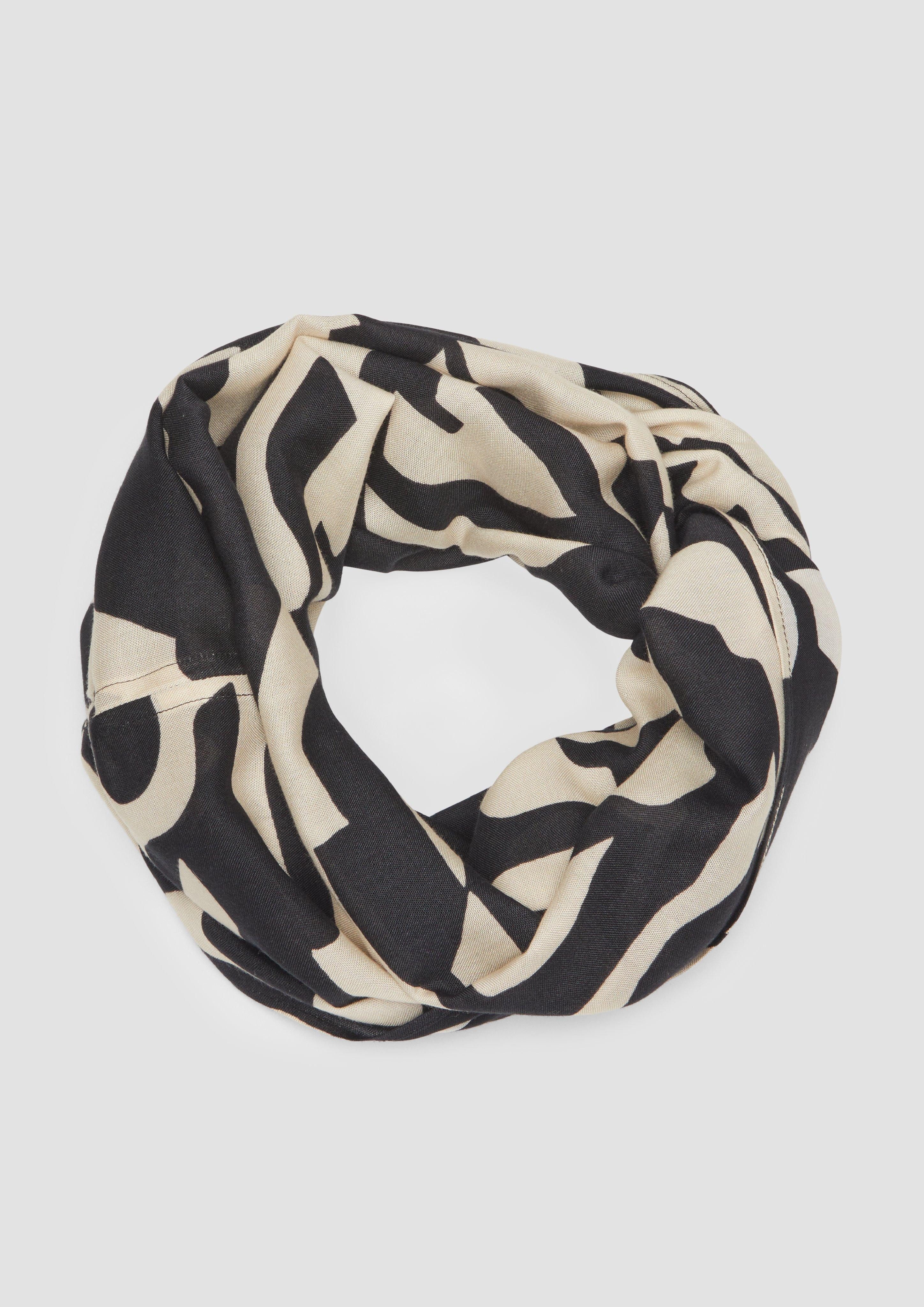 Halstuch Lässiger Loop Schal aus Viskose mit All-over-Print
