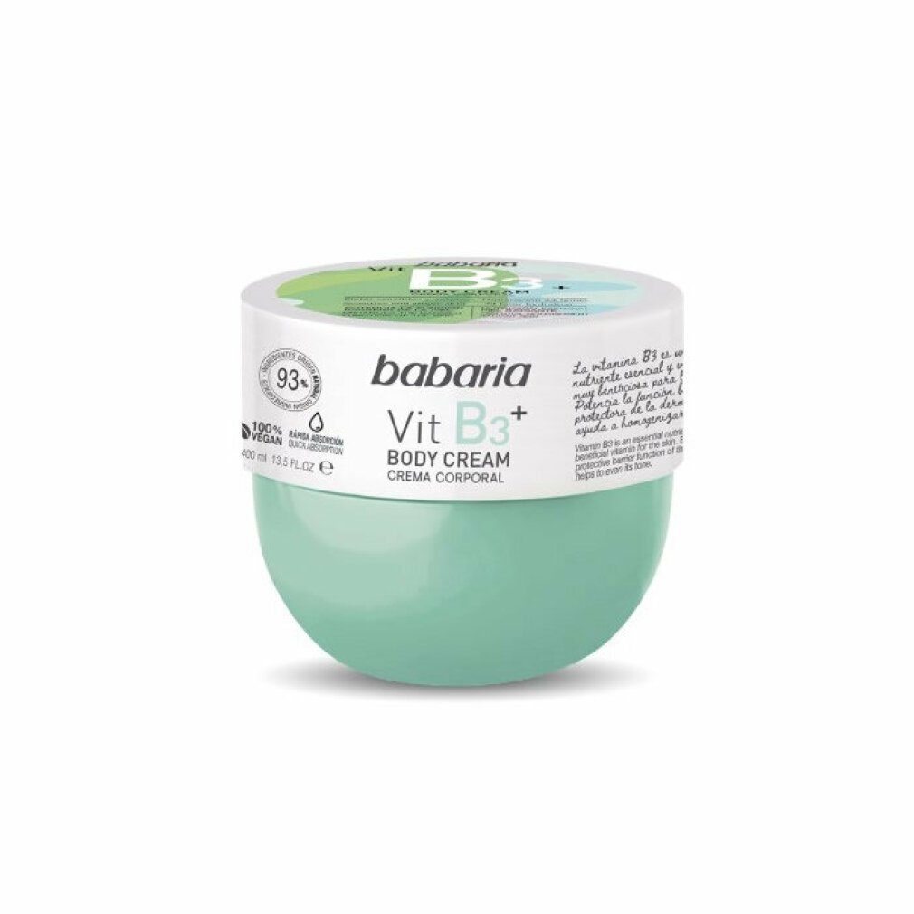 vegan Körperpflegemittel babaria cream body VITAMIN 100% 400 ml B3+