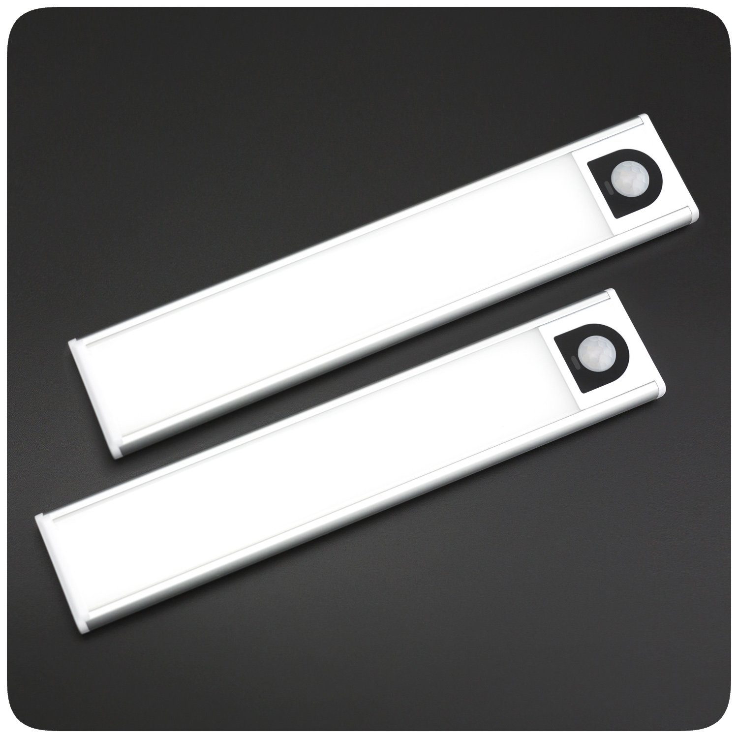 PRECORN LED Unterbauleuchte 2er Set LED Lichtleiste USB-C wiederaufladbar Schranklicht