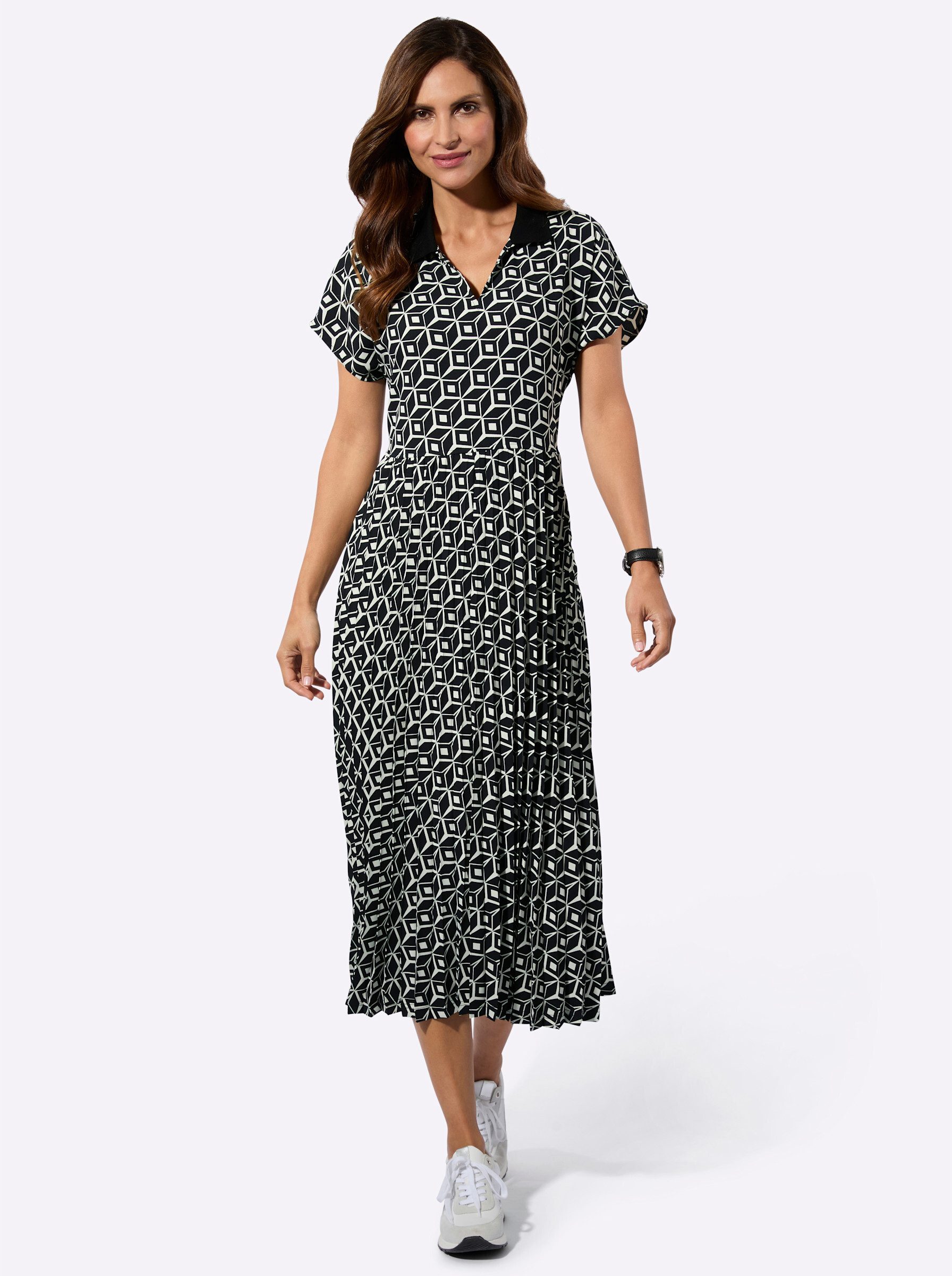 Etuikleid Druck-Kleid Kurzarm
