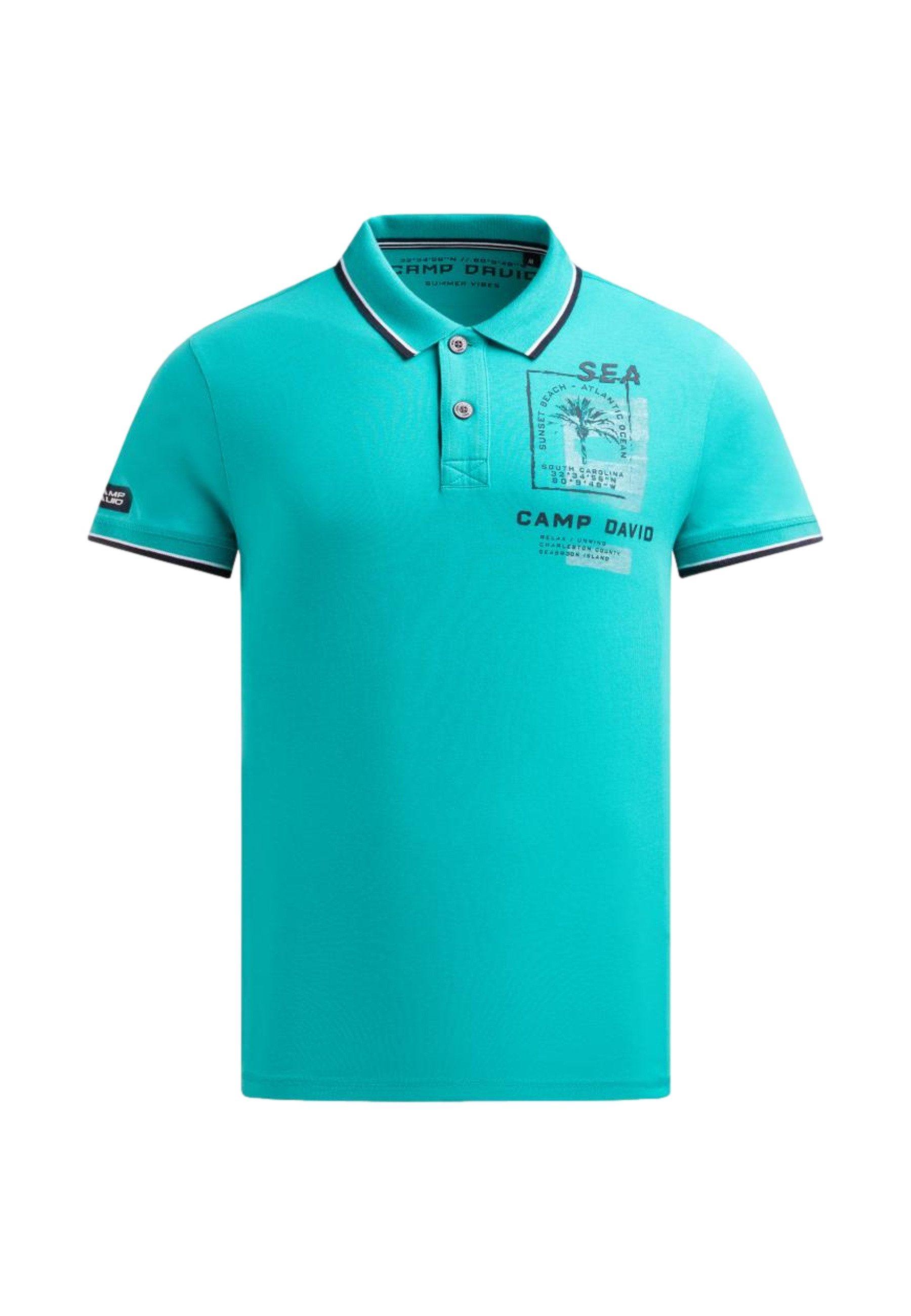 CAMP DAVID Poloshirt Poloshirt Oceanfront Kurzarmshirt mit Polokragen (1-tlg., 1)