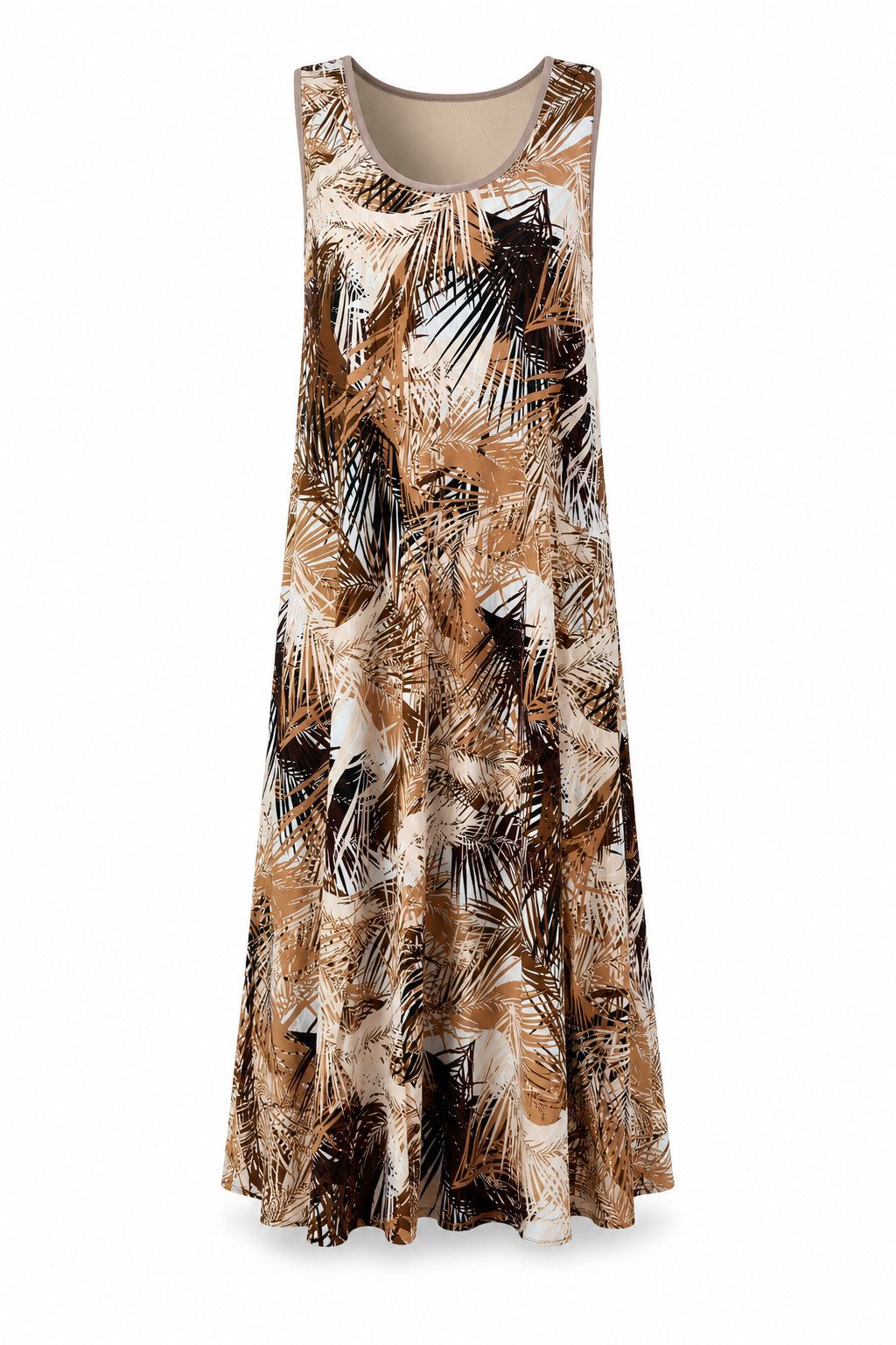 ITALY VIBES Sommerkleid - leichtes Viskosekleid ärmellos mit A-Linie - Damen Kleid ONE SIZE- passend für Größen von M-XL