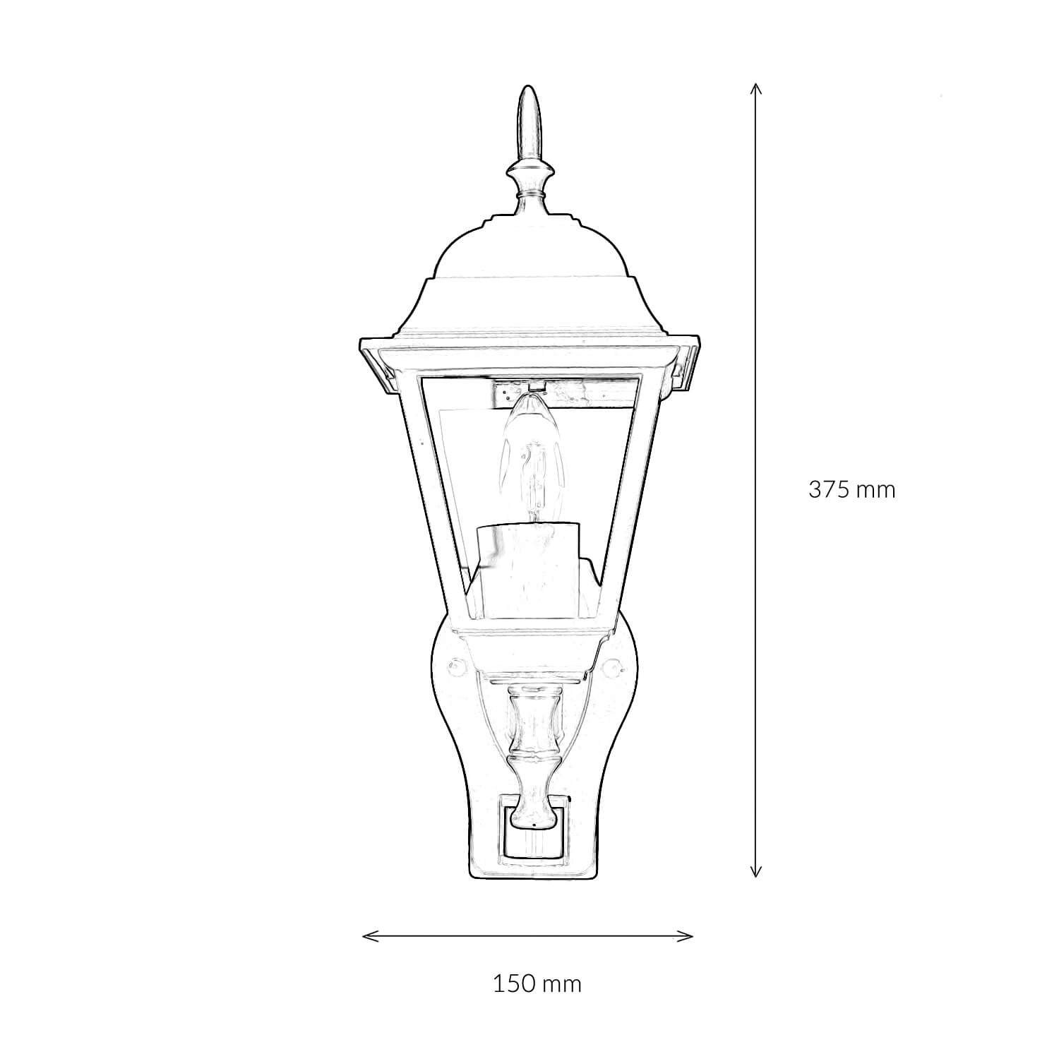 TIROL, mit Leuchtmittel, Außen-Wandleuchte Garten Licht-Erlebnisse Laterne ohne Antik Gold Lampe Bewegungsmelder Außenleuchte