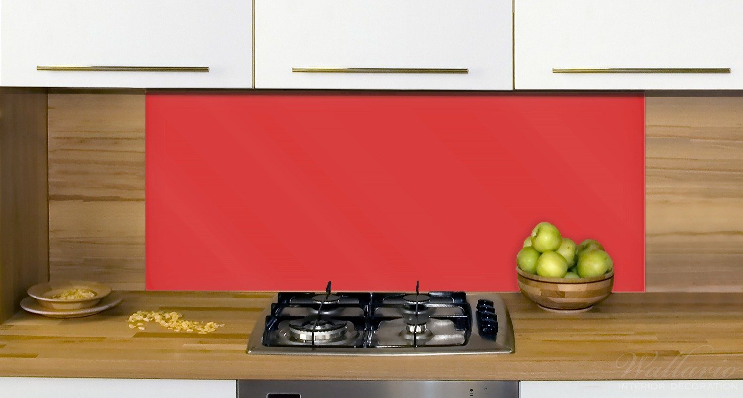 (1-tlg) Rot, Wallario Küchenrückwand