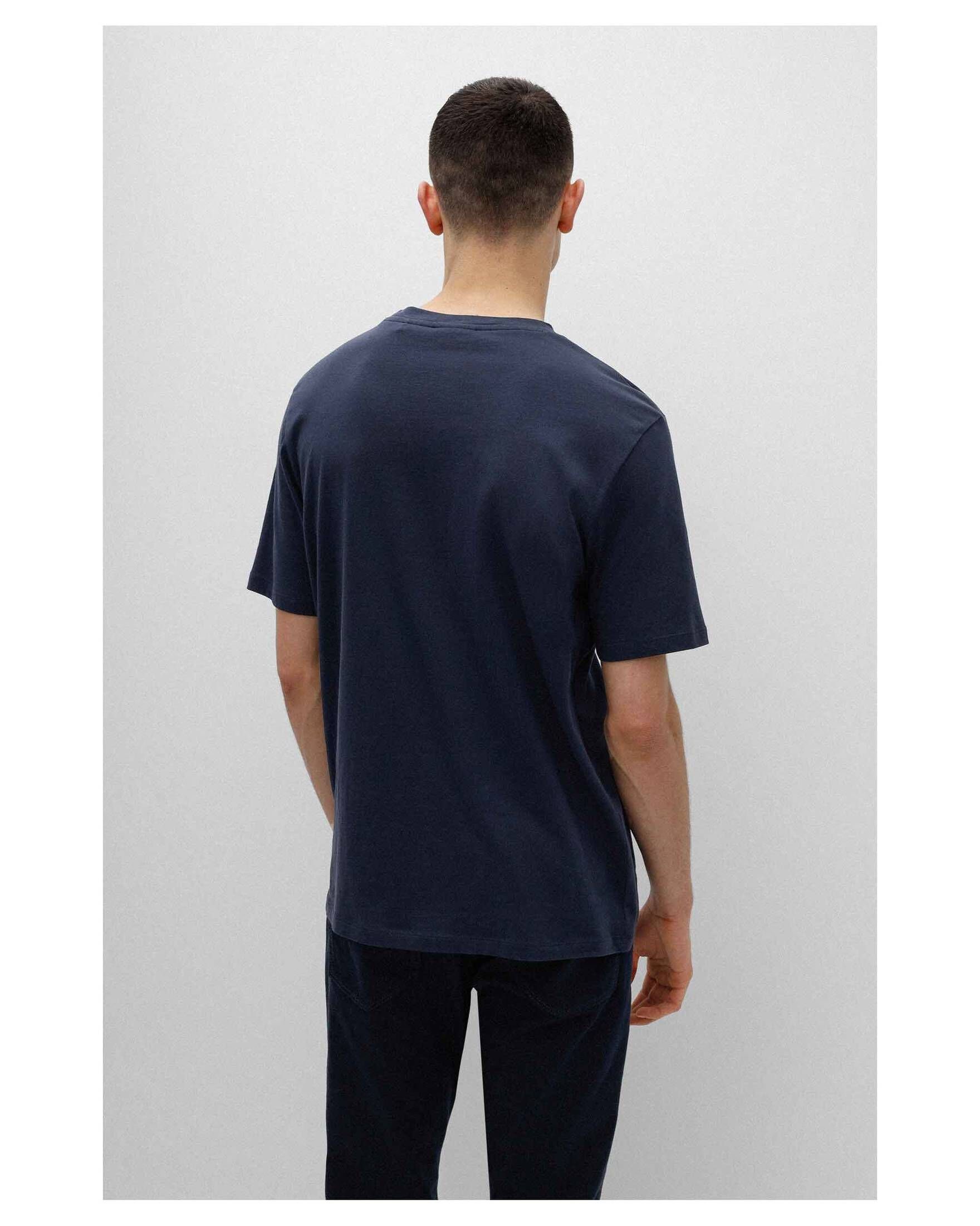 HUGO T-Shirt blau T-Shirt (1-tlg) DERO222 Herren (296)