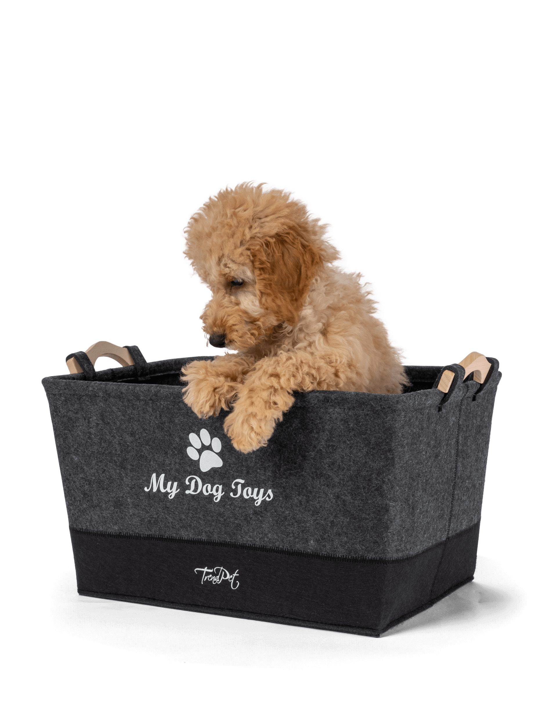 TrendPet Aufbewahrungsbox MyDogToys Spielzeugkörbchen (Aufbewahrungskorb, Aufbewahrungskorb), Filz