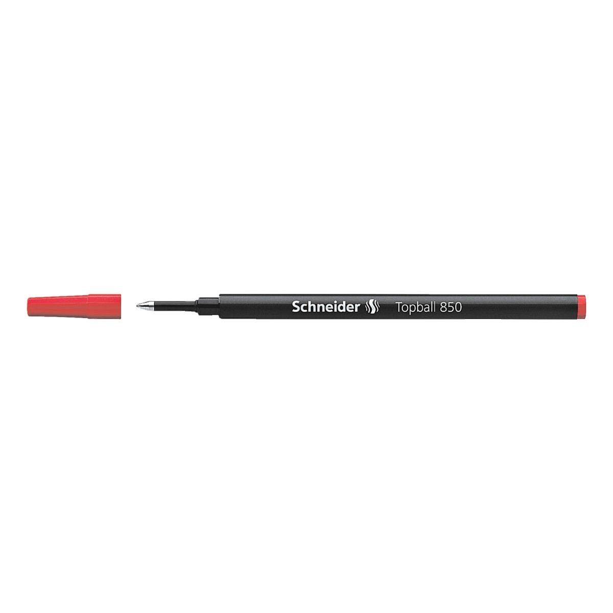 Schneider Tintenroller Topball 850, Mine mit Edelstahl-Konusspitze, Strichstärke: 0,5 mm (M) rot