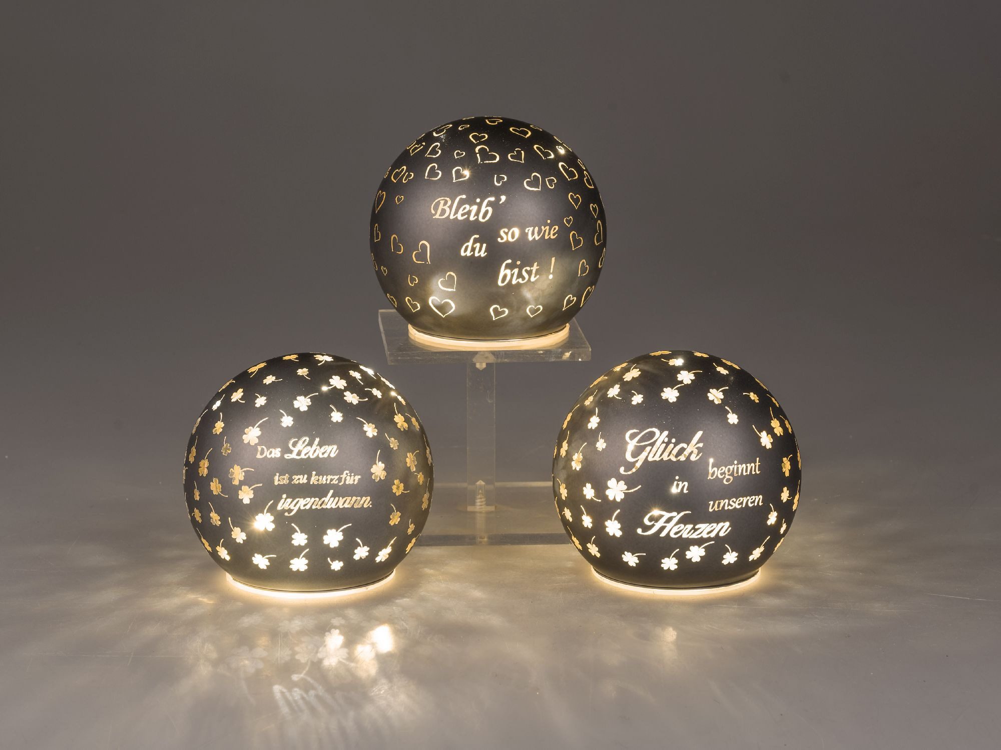 formano Kugelleuchte Sprüche, Mit Timerfunktion günstig online kaufen