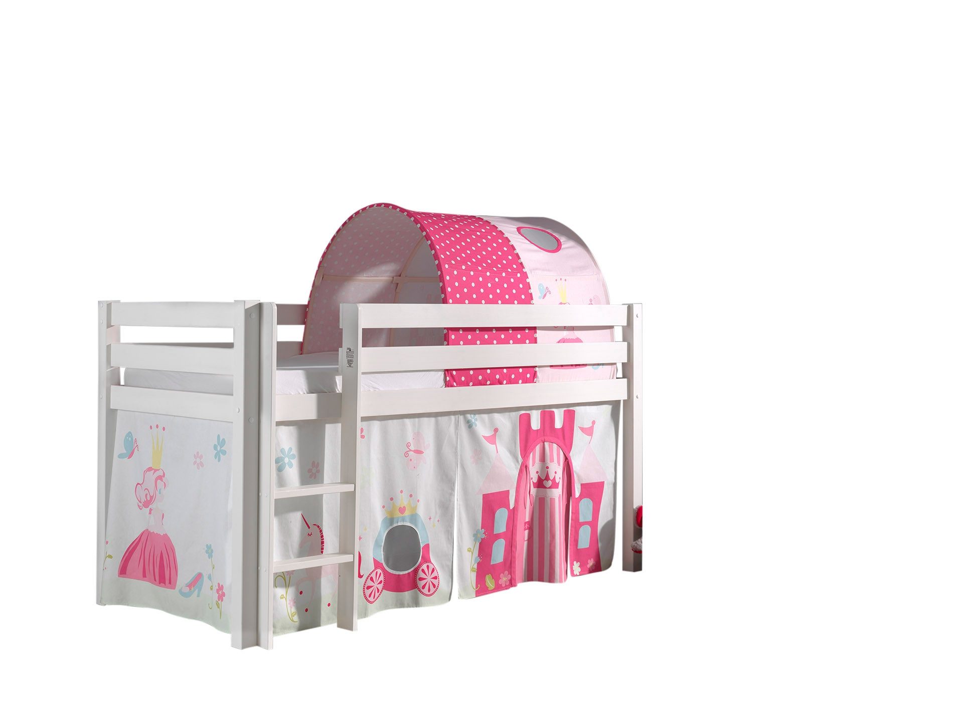 Vipack Hochbett "Pino, Spielbett massiv Kiefer, stabil gebaut, 3 Korpusfarb günstig online kaufen
