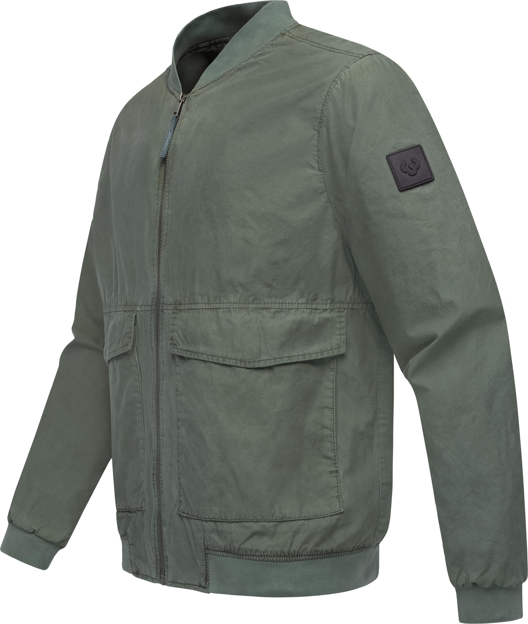 Ragwear Bomberjacke Daq lässige Herren Jacke kurz mit Rippstrickbündchen günstig online kaufen