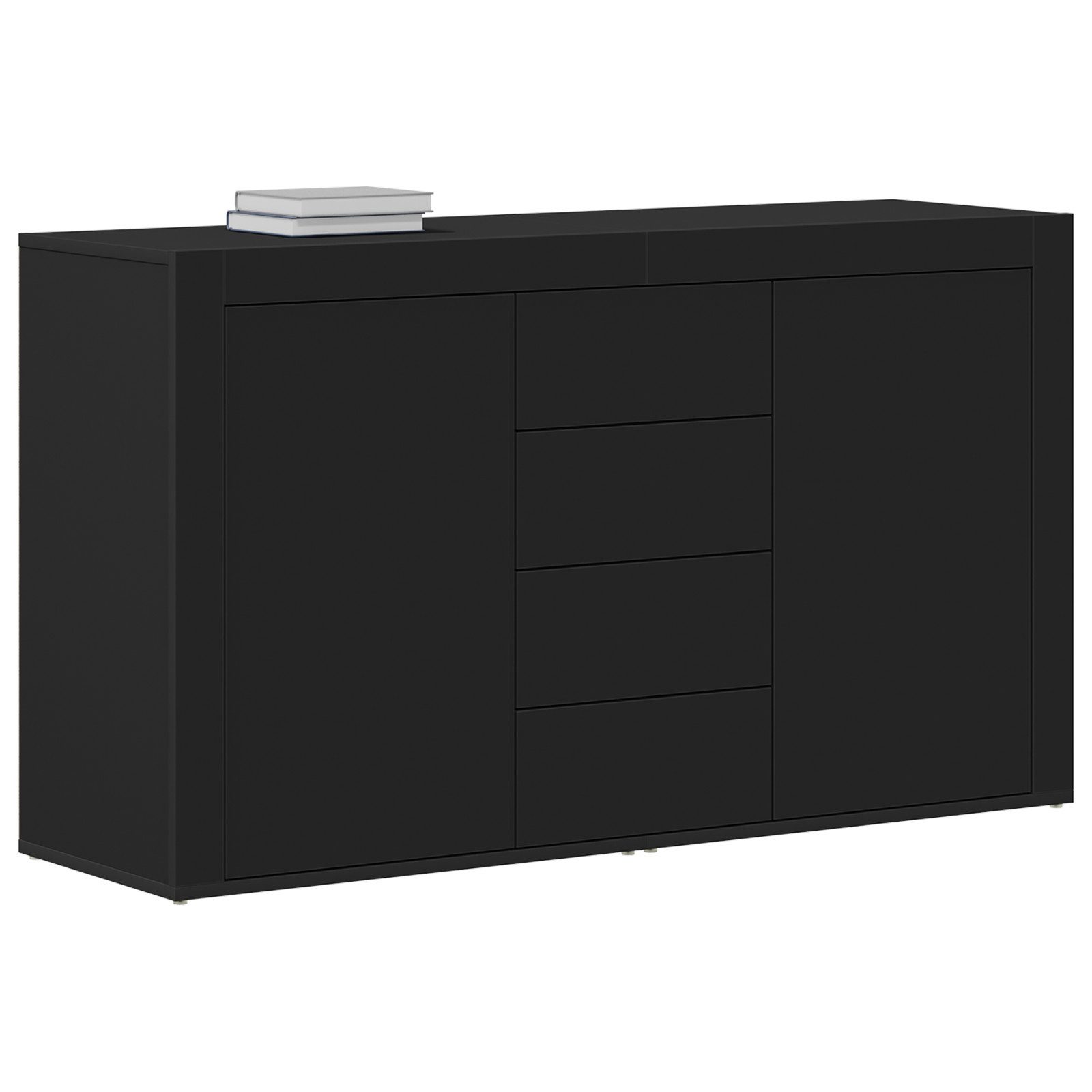 vidaXL Sideboard Sideboard Schwarz Holzwerkstoff 120 günstig online kaufen