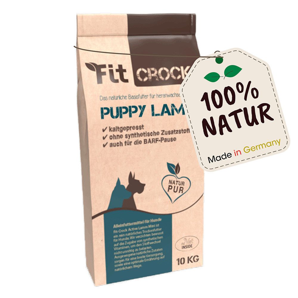 cdVet Fit-Crock Puppy Lamm, Hauptfutter für: Hunde, Moderater Eiweißgehalt für kontrolliertes Wachstum