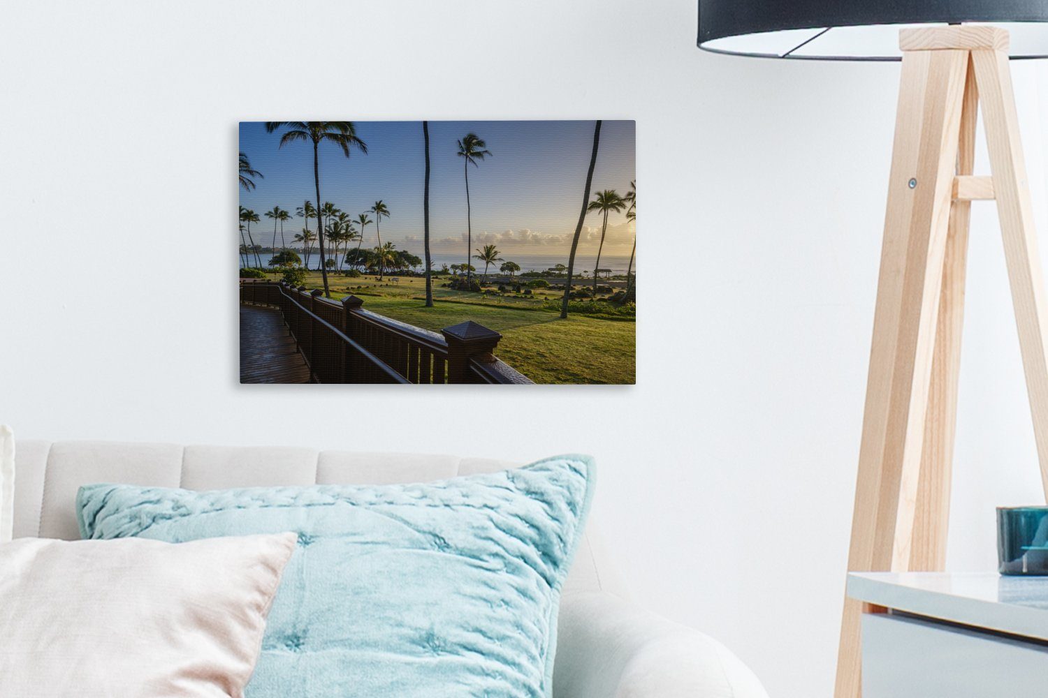 Leinwandbilder, Aufhängefertig, Sonnenaufgang Leinwandbild Wanddeko, 30x20 cm Wandbild Kauai, St), OneMillionCanvasses® (1