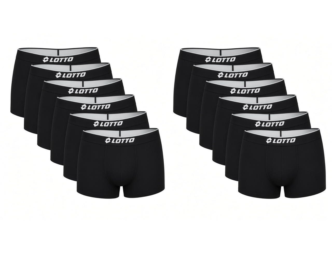 Lotto Boxershorts Herren Comfort Boxershorts 12er-Pack Basic (12 Stück)