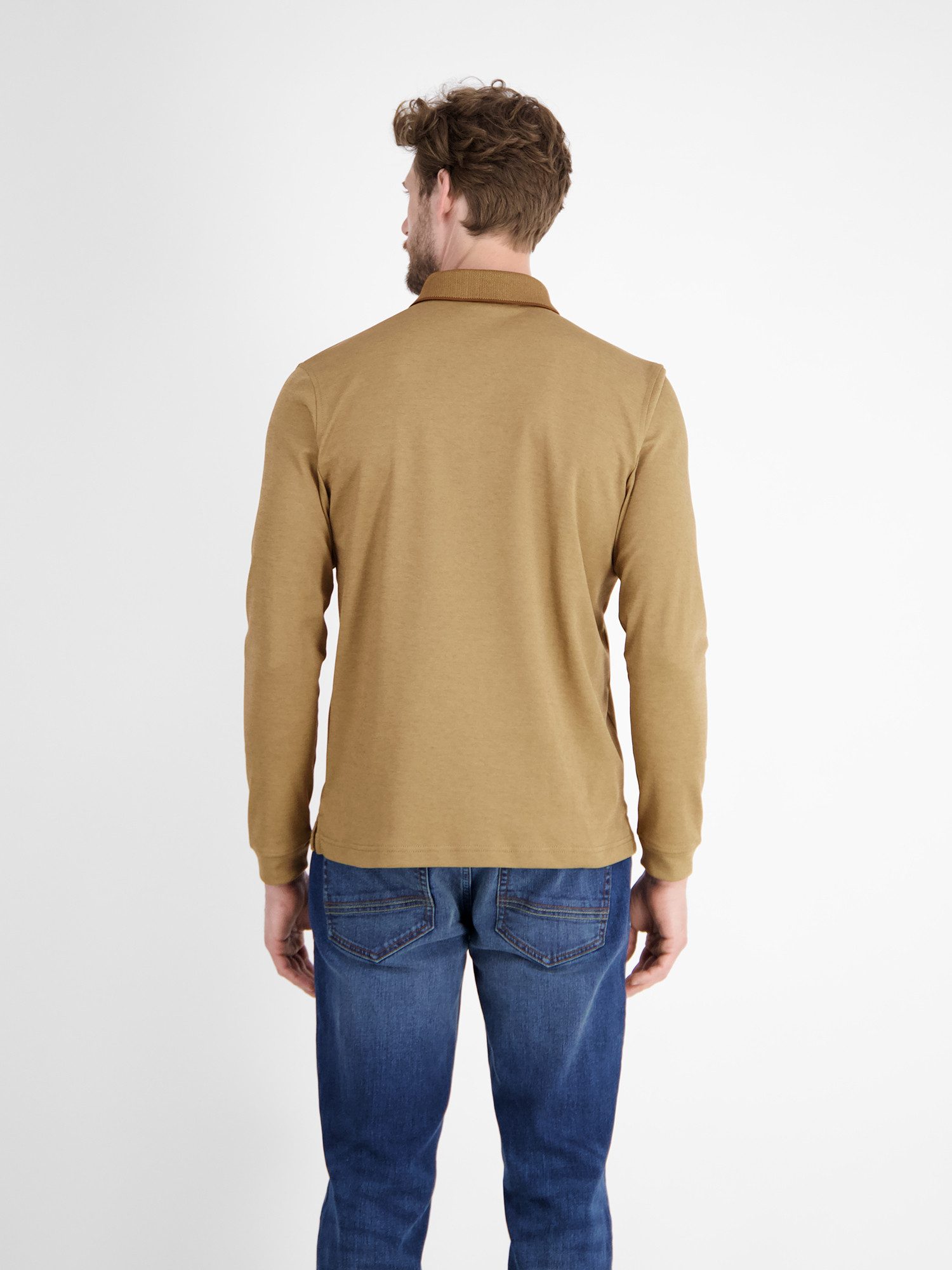 LERROS Langarm-Poloshirt LERROS Langarmpolo für Herren in Strukturoptik günstig online kaufen