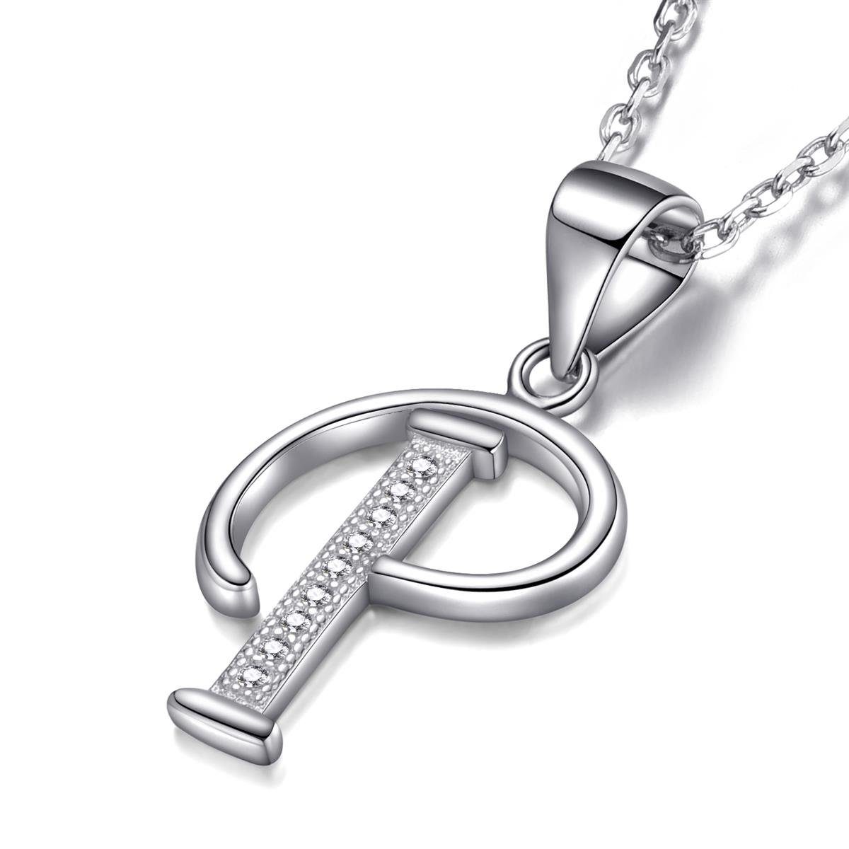 Morella Kette mit Anhänger Buchstabenkette Halskette ABC (1-tlg), Samtbeutel