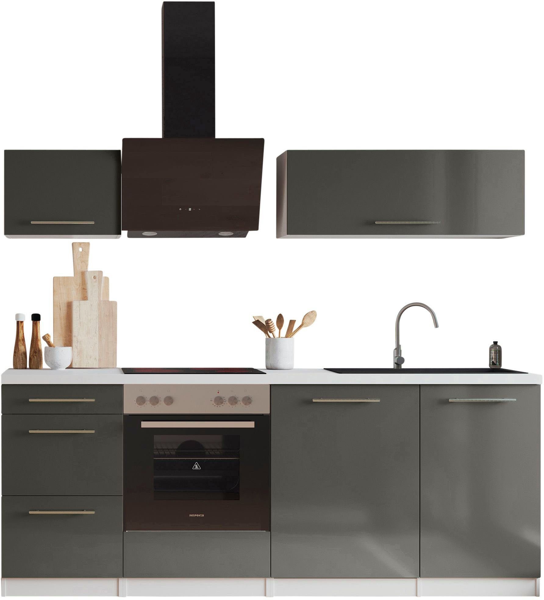 RESPEKTA Küche Amanda, Breite 220 cm, mit Soft-Close, exklusiver Konfigurat günstig online kaufen