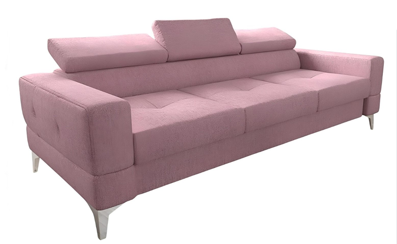 Xlmoebel 3-Sitzer Sofa in Rosa – Moderne Polstercouch fürs Wohnzimmer, 1 Teile, Hergestellt in Europa
