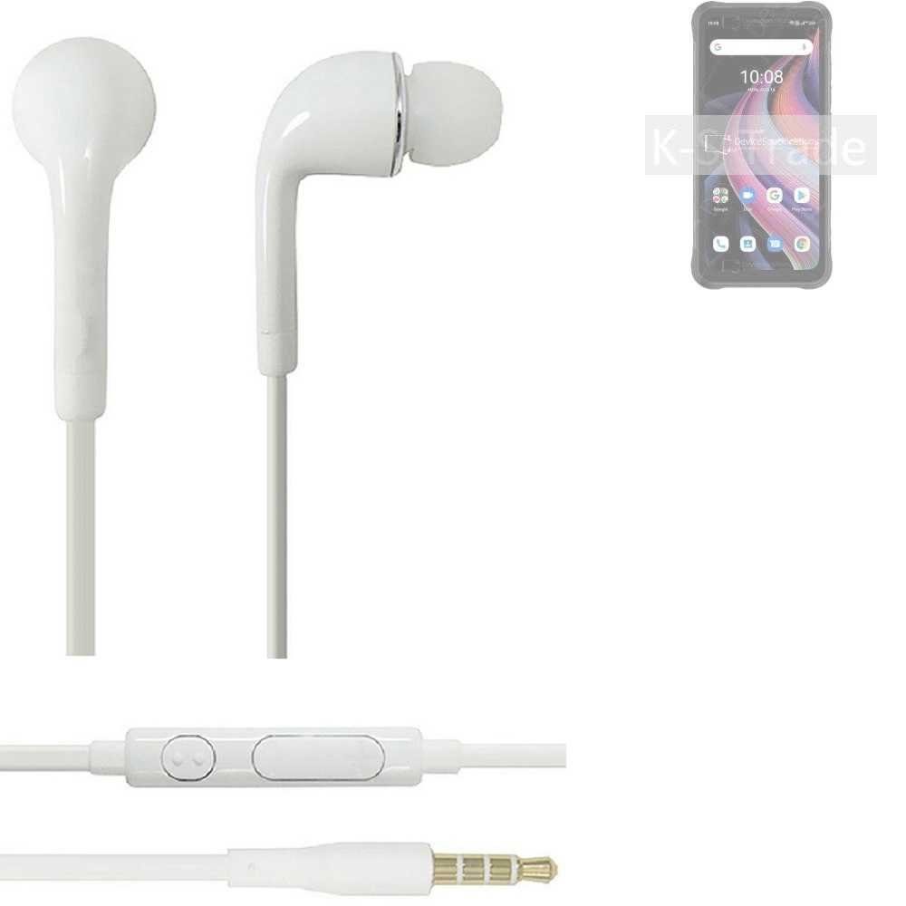 Headset (Kopfhörer UMIDIGI K-S-Trade Mikrofon GT2 Bison mit u In-Ear-Kopfhörer weiß für 3,5mm) Lautstärkeregler Pro