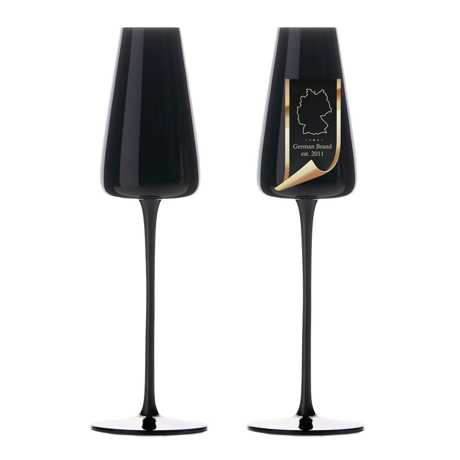 Intirilife Sektglas, Glas, Champagner Sekt Glas Set 220 ml Prosecco Spülmaschinenfest (2-tlg)