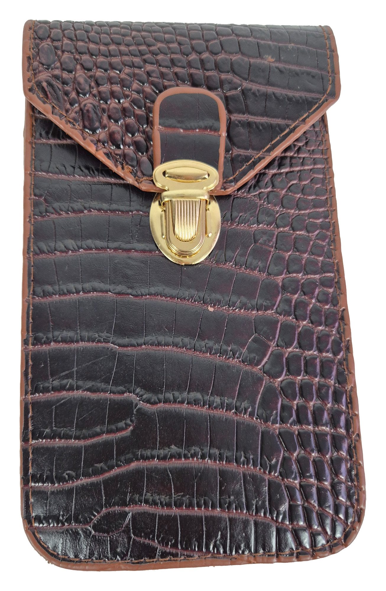 Einkaufszauber Handytasche Noble multifunktionale Gürteltasche Krokodil für Handy - Smartphone, Phantastische Krokodilmusterprägung