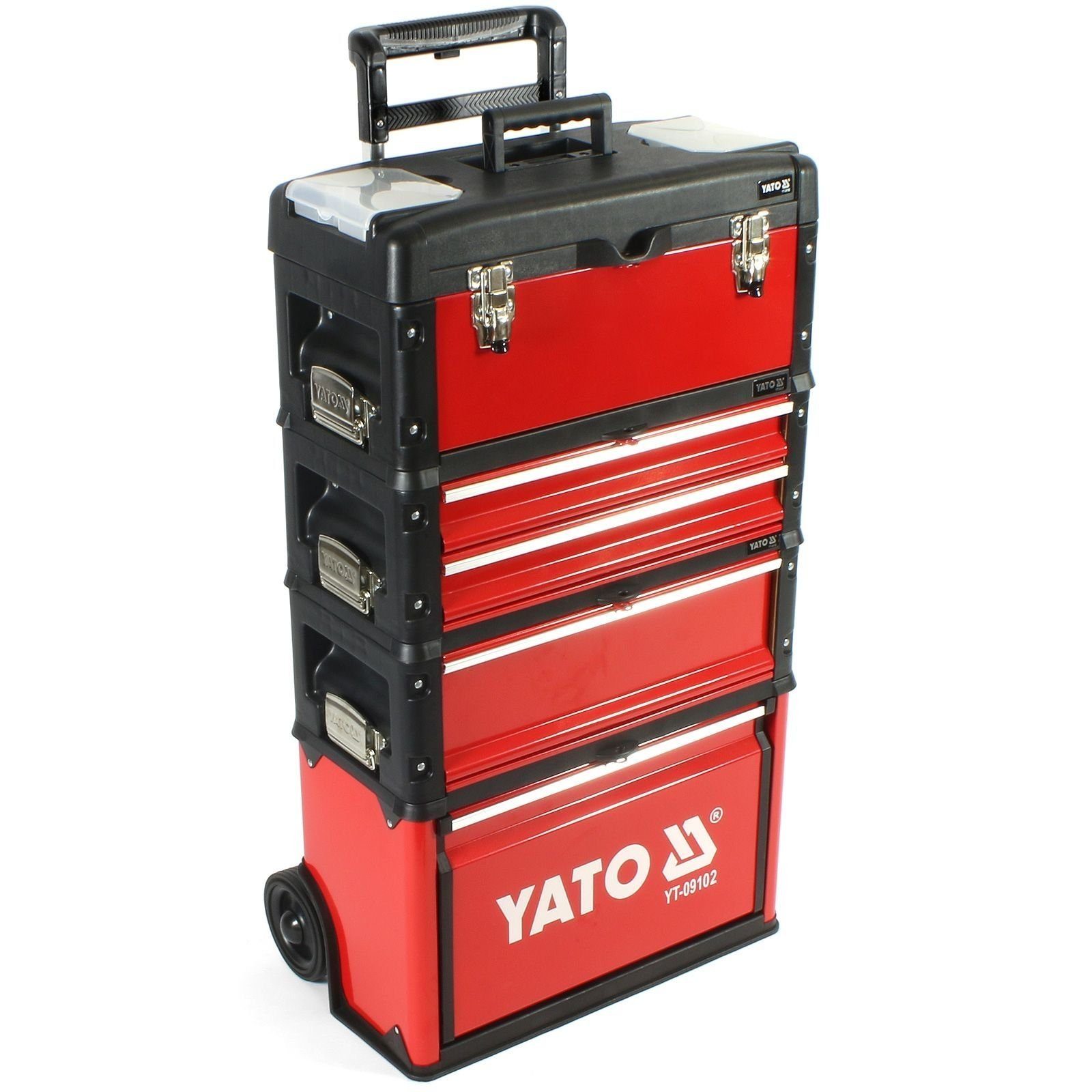 Yato Werkzeugkoffer Werkzeug-Trolley mit 4 Modulen YT-09102 + YT-09107