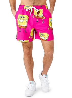 Opposuits Partyanzug Sommer Kombi Spongebob Pink, Da gerät der Schwammkopf in Ekstase - Hemd und Shorts für die Beachp