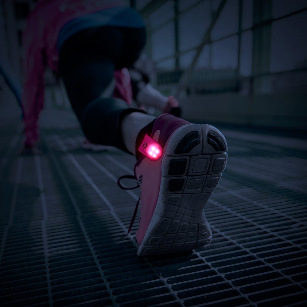 ED rosa Blinklicht mehr für Sicherheit Rucksack LED für ELANOX Kleidung Sichtbarkeit Clip
