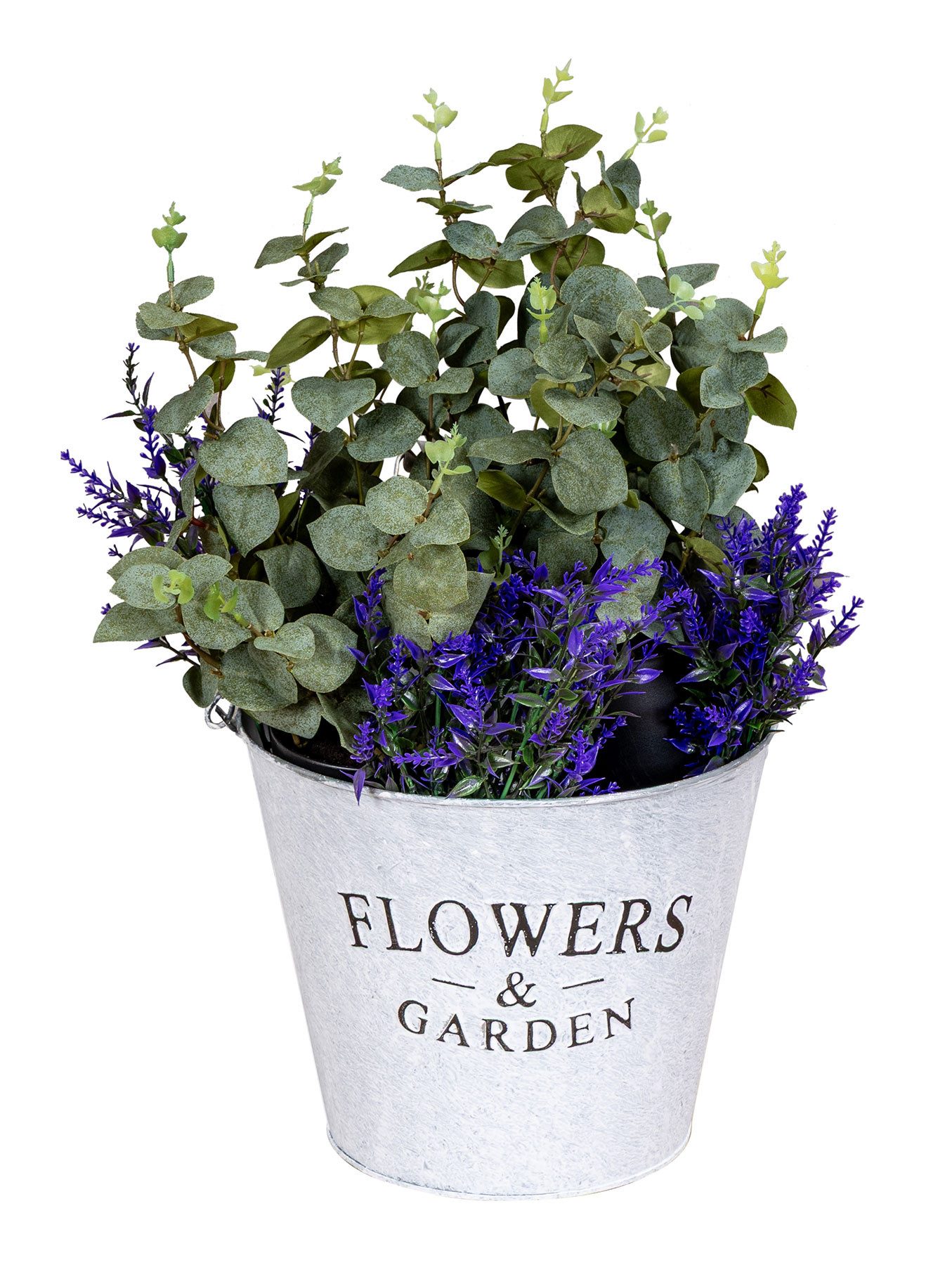 Levandeo® Kräutertopf, Eimer H21cm Metall Garten günstig online kaufen