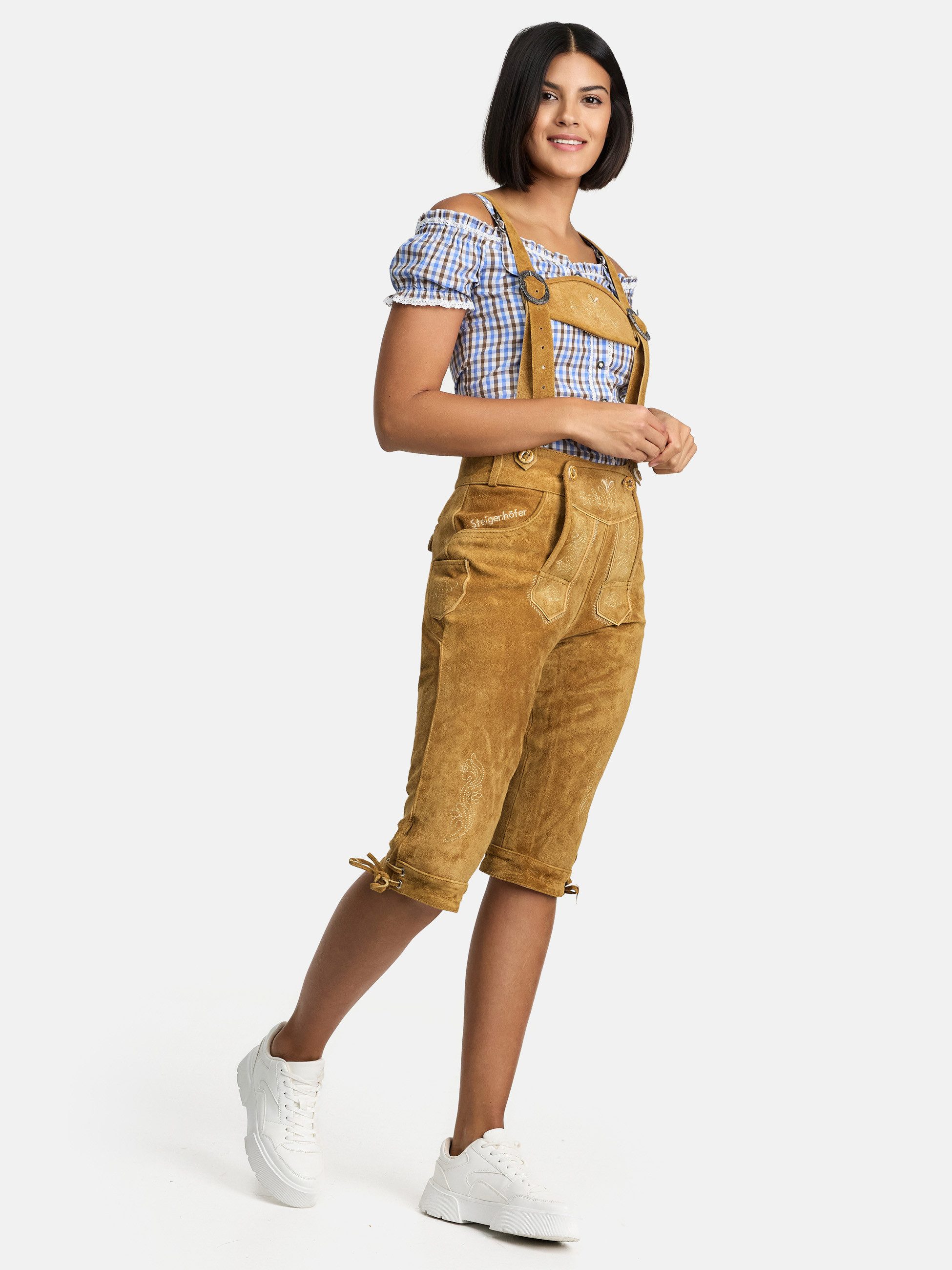 Steigenhöfer Manufaktur Trachtenlederhose Damen Kniebund günstig online kaufen