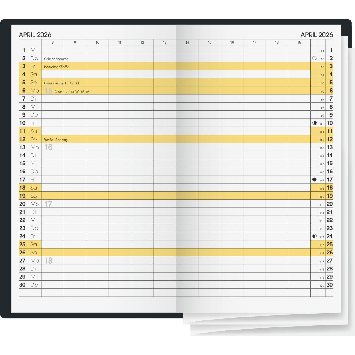 Thumbnail - BRUNNEN Taschenkalender Taschenkalender 746 8,7x15,3cm 1 Monat/2 Seiten Kunststoff schwarz 202