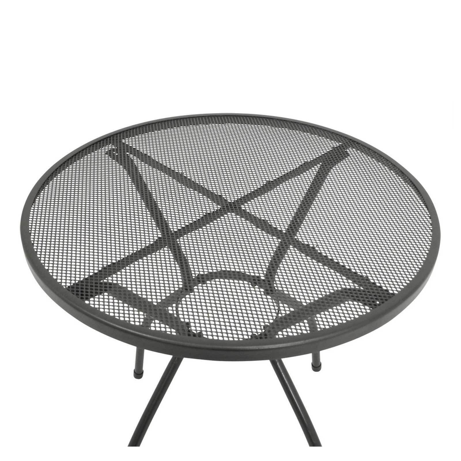 TPFGarden Gartentisch GLASGOW (Bistrotisch - Gartentisch aus Streckmetall rund, Hochwertiger und robuster Metalltisch anthrazit), Outdoor Esstisch - Terrassentisch - Maße (BxHxT): 70 x 72 x 70 cm
