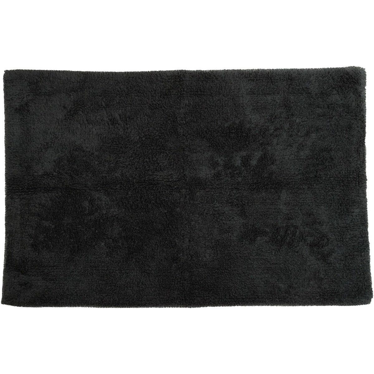 Euroshowers GmbH Badematte aus Baumwolle Schwarz 60 × 90 cm weich und rutschhemmend, Baumwolle