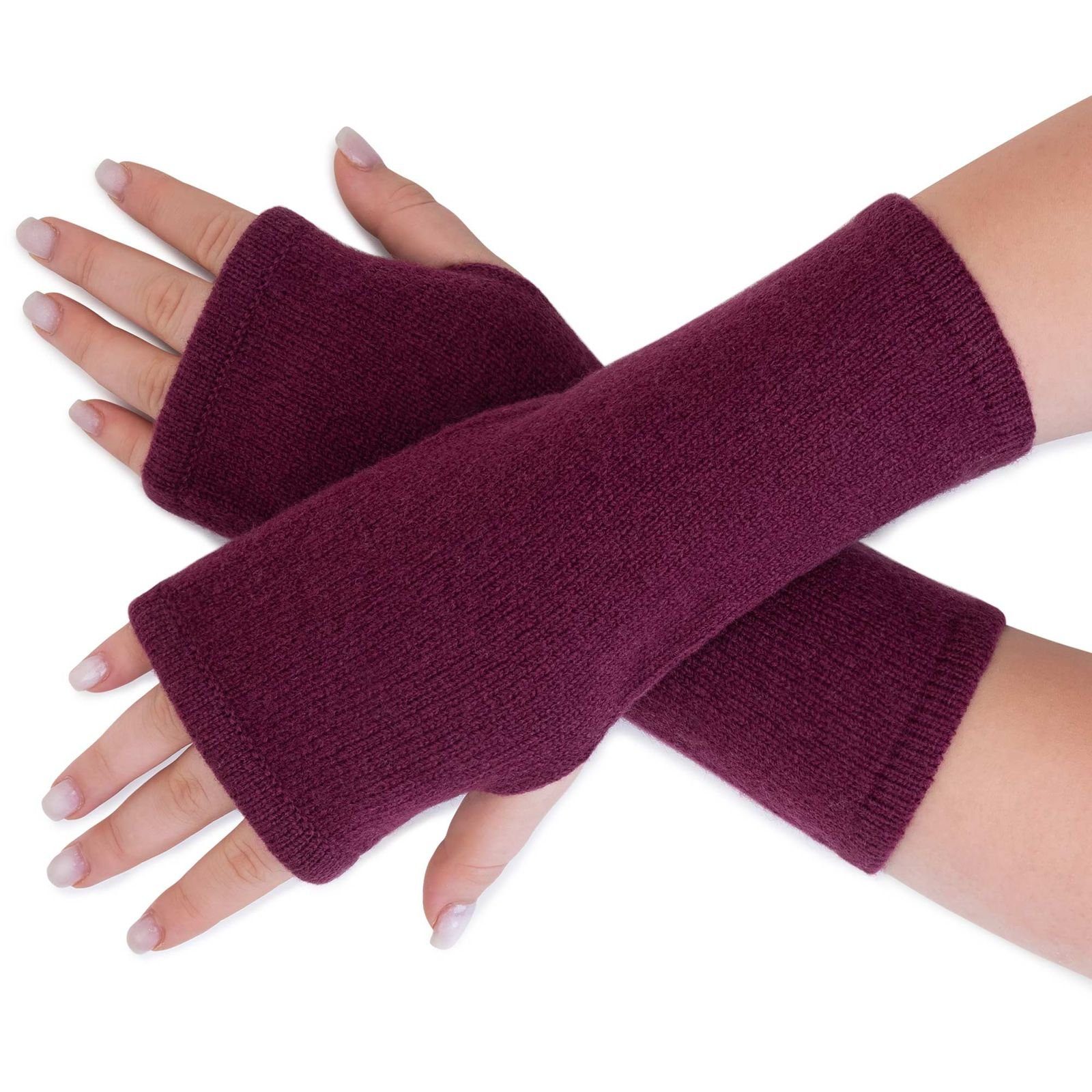 ALMHUBER Armstulpen Damen Armstulpen Handwärmer Pulswärmer Handschuhe Lammwolle Strick