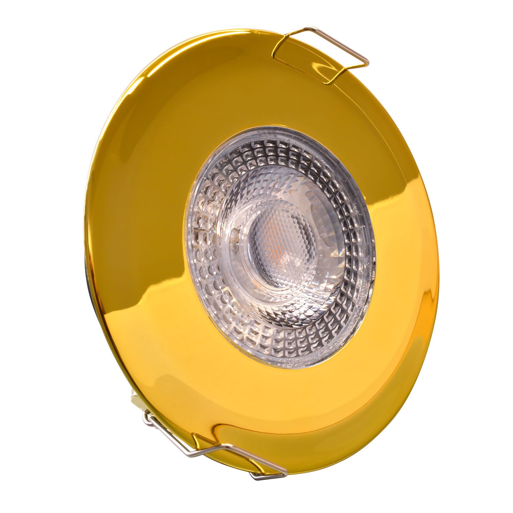 Maxkomfort LED Einbaustrahler Lumena, LED 400 rund, 30mm IP44 3000K Bad Deckenspot, Lumen, 3000K, Einbaustrahler, sehr integriert, gold warmweiß frü Schutzart Einbauspot Einbautiefe 6x flach fest Warmweiß, Feuchträume