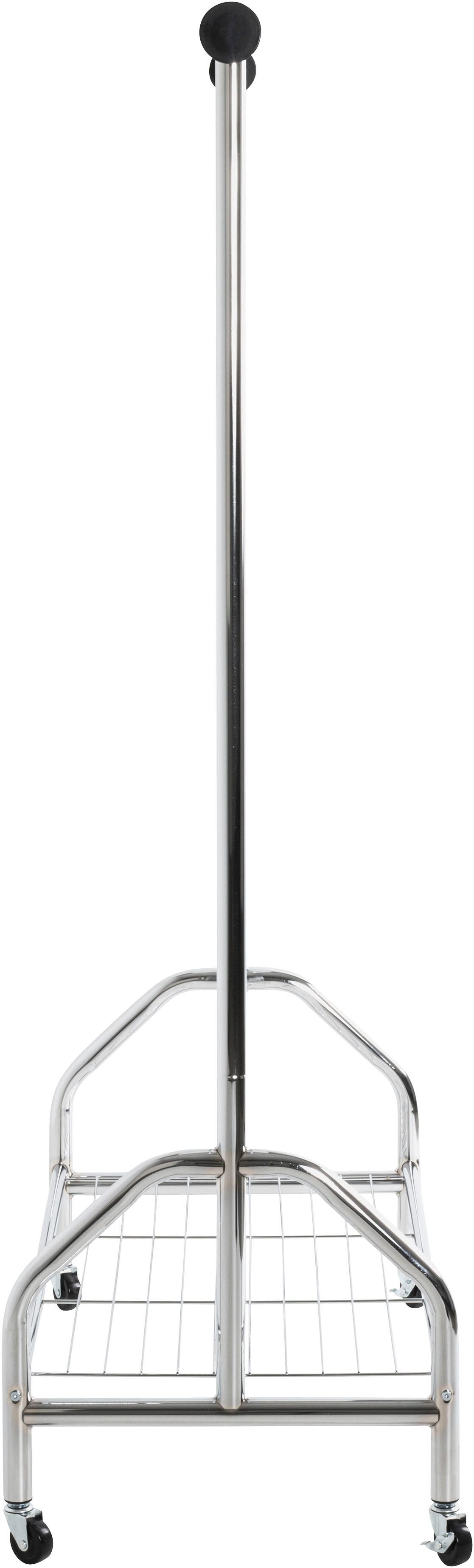 HAKU Garderobenständer Garderobe, Garderobenständer, Kleiderständer auf Rollen, Kleiderwagen, rechteckig - aus Metall Silber - B/T/H 120/50/165 cm – Bild 5 von 5