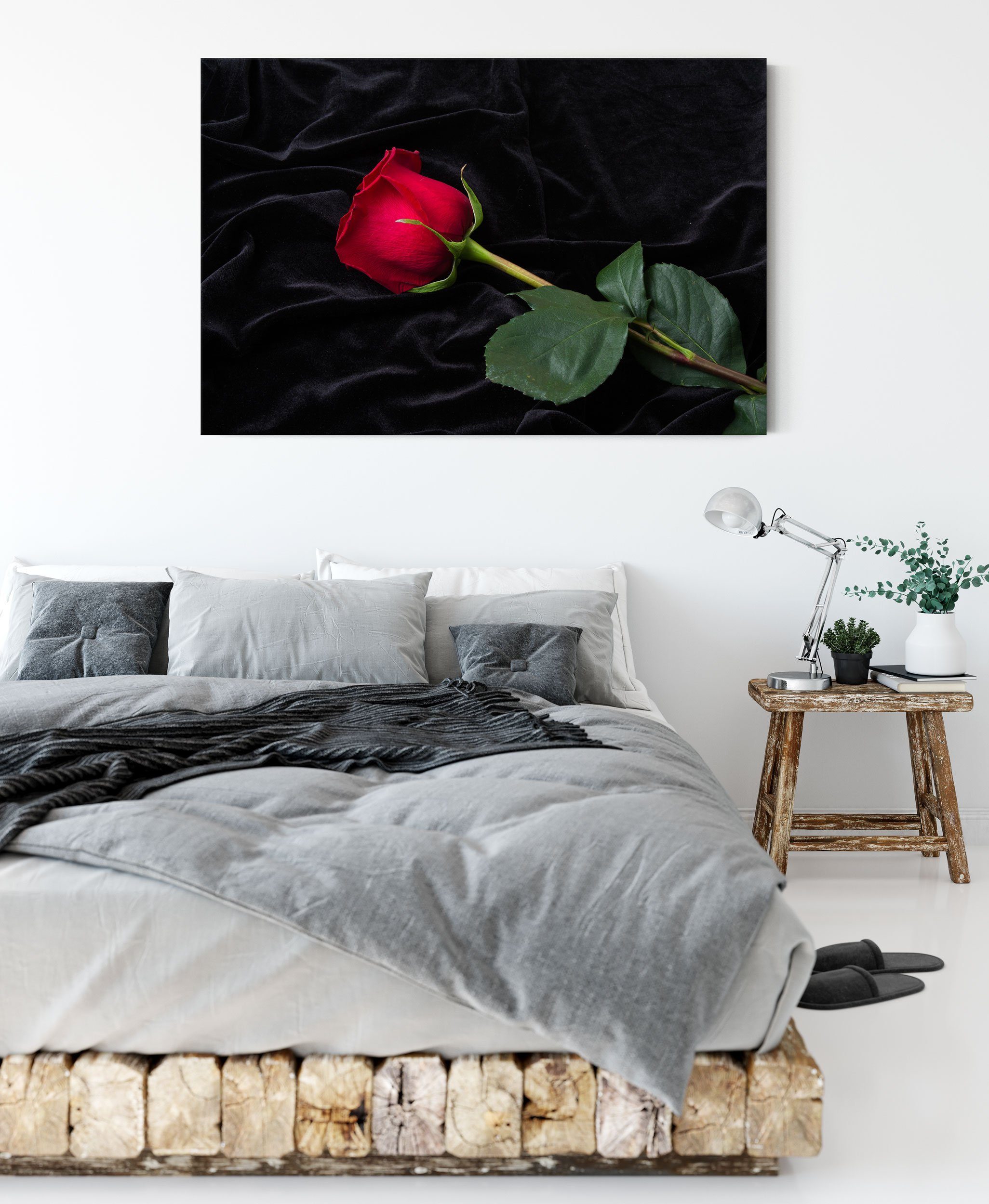 Pixxprint Leinwandbild Rose, Rose (1 St), Leinwandbild fertig bespannt, inkl. Zackenaufhänger