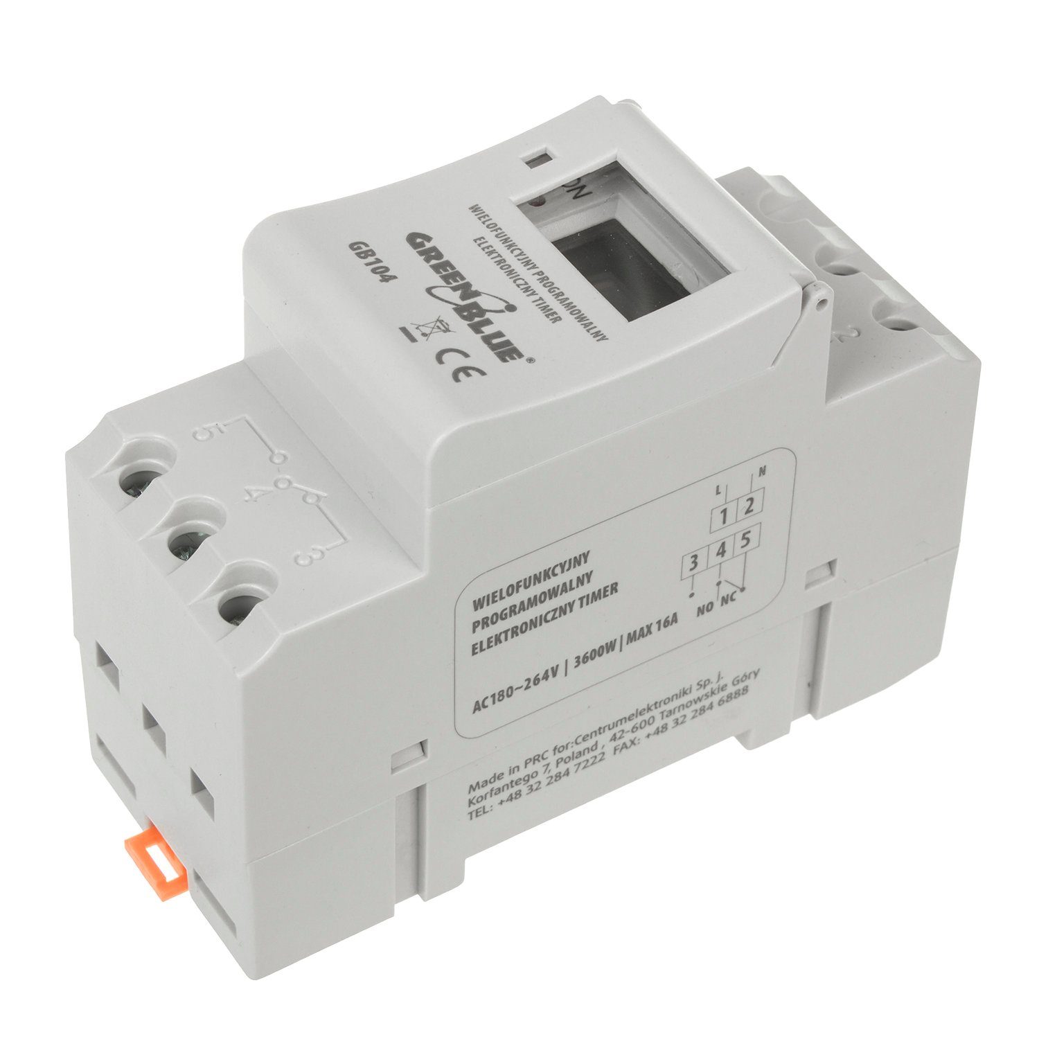 GreenBlue Zeitschaltuhr GB104, Din-Schiene LCD Timer Programmer