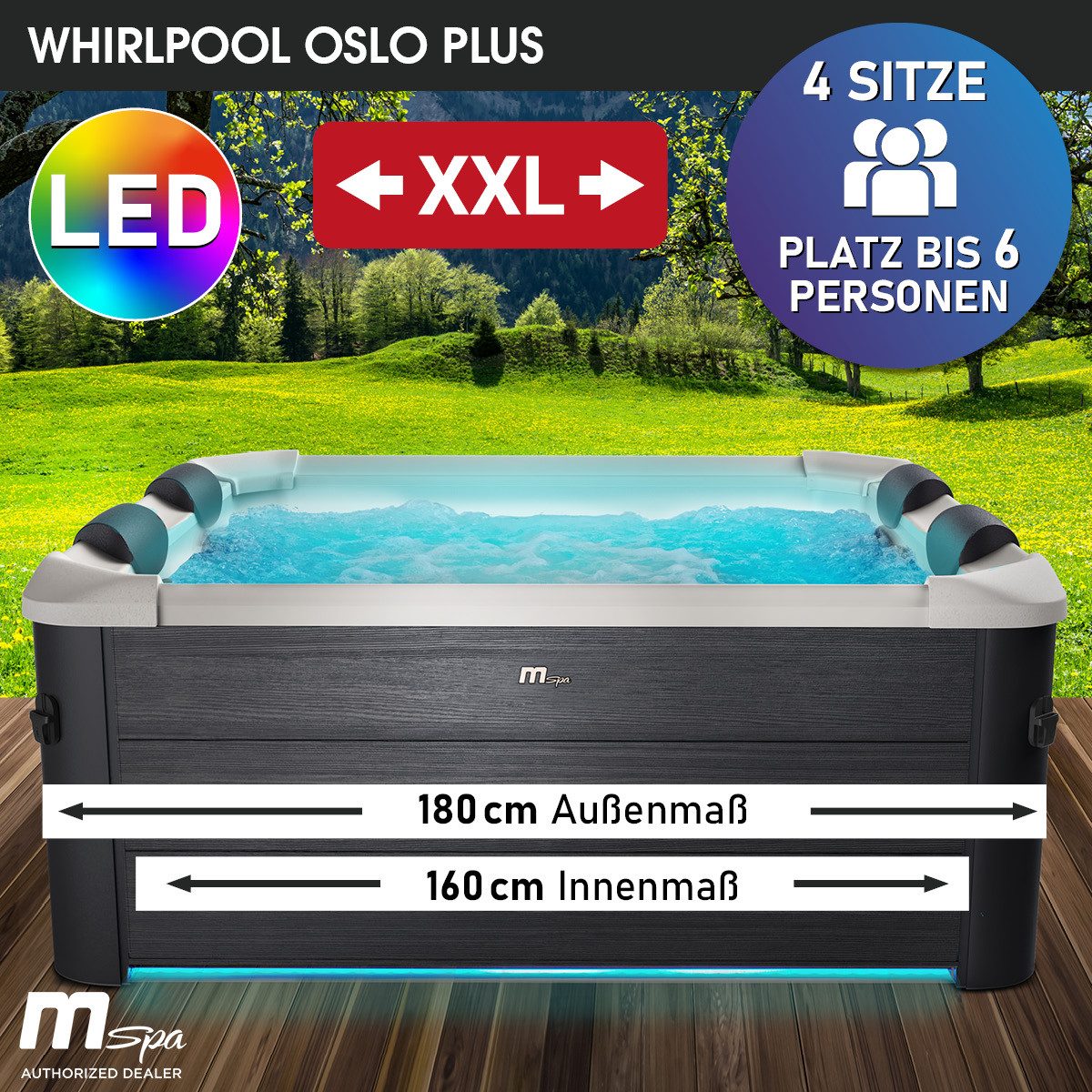 BRAST Whirlpool MSpa Oslo Plus XXL günstig online kaufen