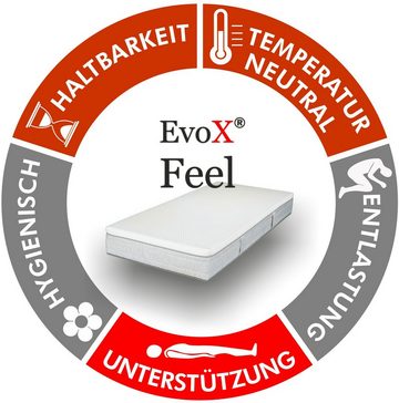 Topper EvoX Feel Wendetopper, Breckle Northeim, 12 cm hoch, Kaltschaum, Viscoschaum, Wendetopper mit zwei unterschiedlich festen Liegeseiten