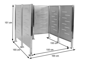 MCW Mülltonnenbox MCW-J55-3, Windbeständigkeit bis 90 km/h, Einfache Montage