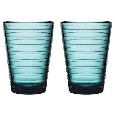 IITTALA Cocktailglas Gläser Aino Aalto Seeblau (Groß) (2-teilig)