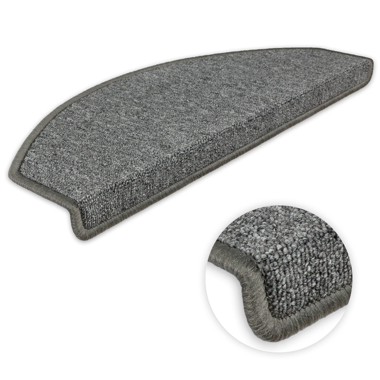 Metzker® Stufenmatte Stufenmatten Ariston Halbrund 65x24cm Trittfläche Dunk günstig online kaufen