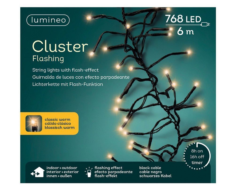 Kaemingk LED-Lichterkette LED Compact Beleuchtung Outdoor L.600 cm 68L klassisch warm flash
